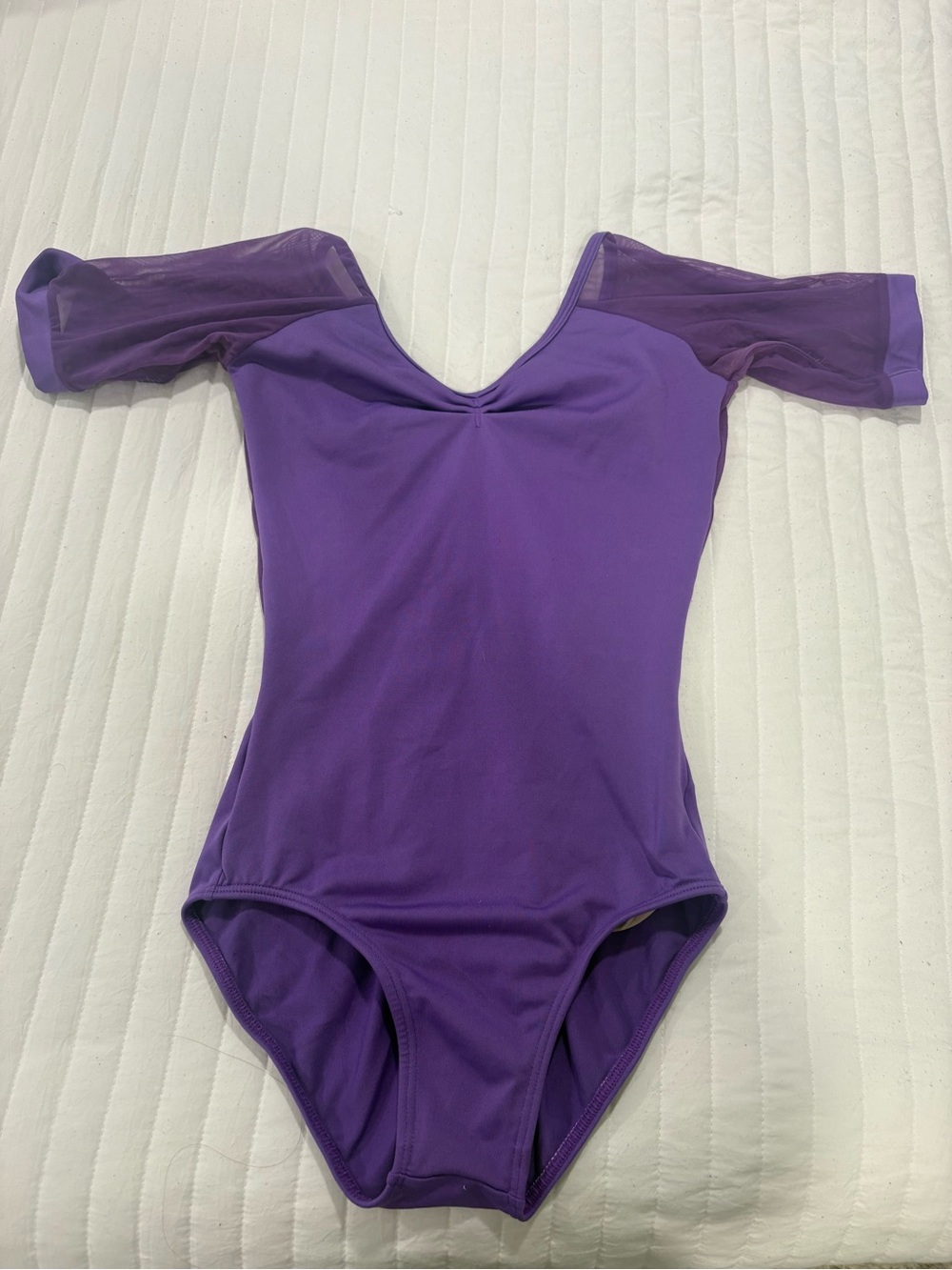Purple Women's Dance Leotard Cap Sleeves